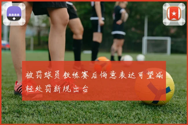 被罚球员教练赛后悔意表达可望减轻处罚新规出台